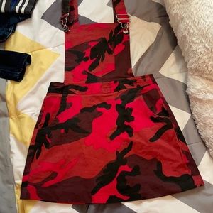 Camo overall skirt set